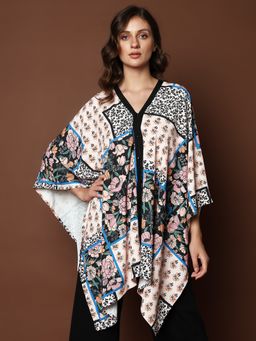 VERO MODA - Multicolor Printed Multi-style Poncho Top