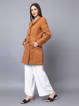 DLANXA - Women Winter Wear Stylish Tan Overcoat