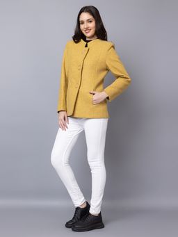 DLANXA - Women Winter Wear Stylish Yellow Coat