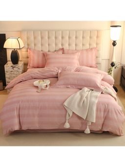 JC Home - Pink Quilt Cover and Bed Sheet with 2 Pillow Cover