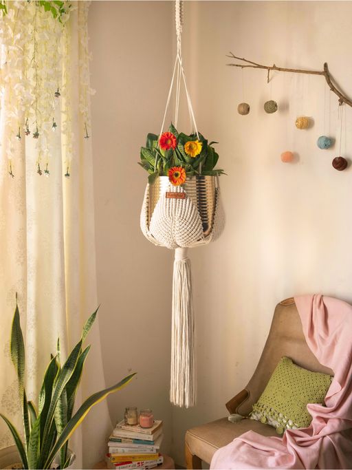 Karighar Boho Braid Plant Hanger