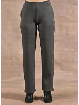 Lakshita - Grey Solid Stretchable Pants With Stitch Detail