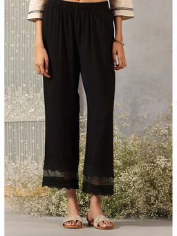 Lakshita - Black Rayon Loose Fit Pant For Women
