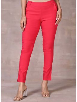 Lakshita - Skin-Fit Red Jeggings