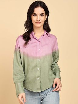 Maaesa - Women Casual Full Sleeves Loose Fit Multi-Colour Shirt