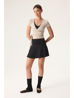 H&M - Women Black Circle-Cut Tennis Skirt
