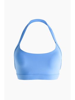 H&M - Women Blue Light Support Halterneck Sports Bra With Softmove