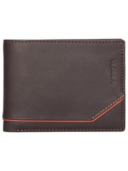 Sassora - Brown Genuine Leather Brown RFID Wallet For Boys (L)