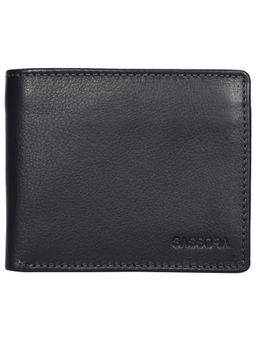 Sassora - Black Genuine Leather Bifold Wallet For Men & Women (M)