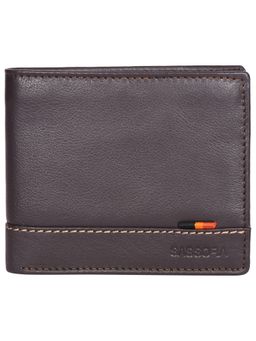 Sassora - Brown Pure Leather Unisex Wallet (M)
