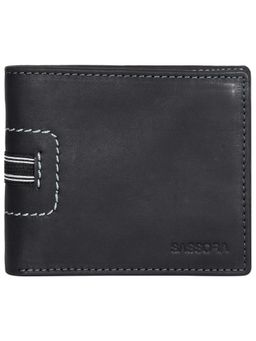 Sassora - Black 100% Genuine Leather RFID Wallet