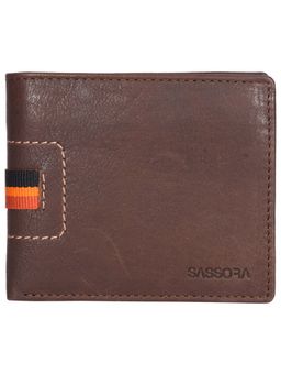 Sassora - Brown 100% Genuine Leather Size Wallet (M)