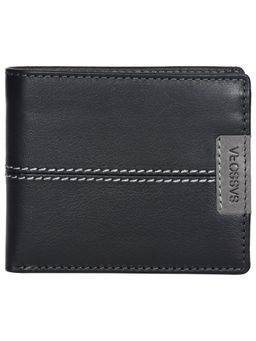 Sassora - Black 100% Genuine Leather Boys RFID Wallet