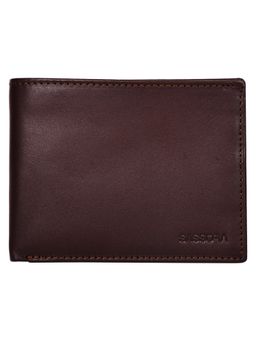 Sassora - Brown Genuine Leather Dark Brown RFID Mens Wallet with 7 Card Slots (M)