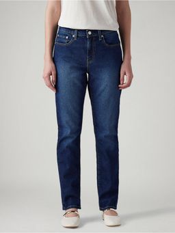 Levi's - Blue Solid/Plain High Waist Jeans