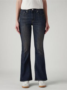 Levi's - Blue Solid/Plain High Waist Jeans