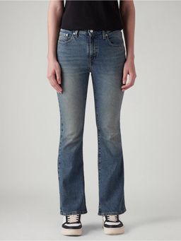 Levi's - Blue Solid/Plain High Waist Jeans