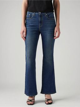 Levi's - Blue Solid/Plain High Waist Jeans
