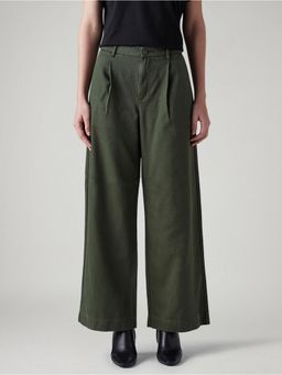 Levi's - Olive Solid/Plain Mid Waist Pant