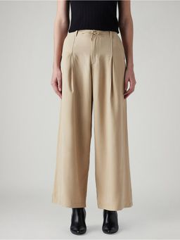 Levi's - Beige Solid/Plain Mid Waist Pant