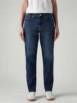 Levi's - Blue Solid/Plain Mid Waist Jeans