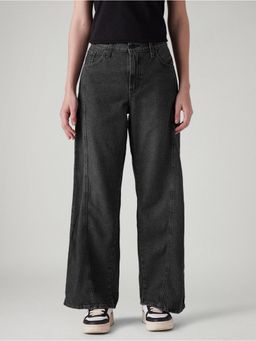 Levi's - Charcoal Solid/Plain Mid Waist Jeans