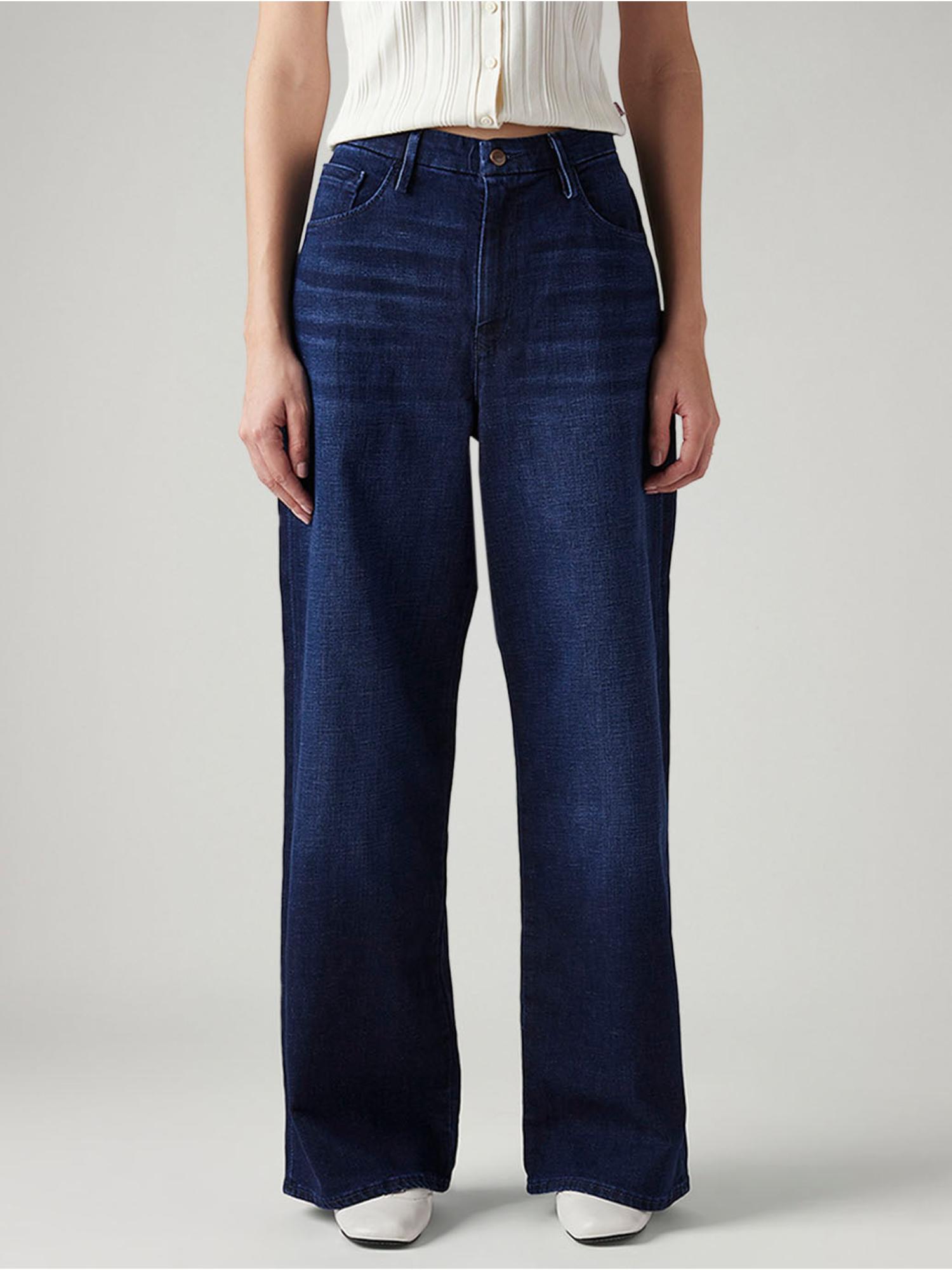levi's Blue Solid/Plain High Waist Jeans-picture-22