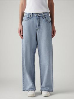 Levi's - Blue Solid/Plain High Waist Jeans