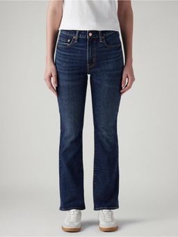 Levi's - Blue Solid/Plain High Waist Jeans