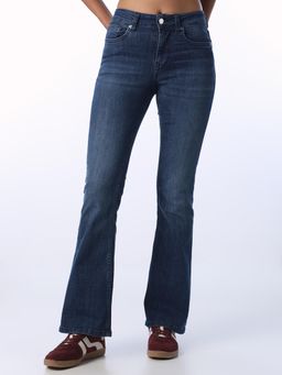ONLY - Blue Solid/Plain High Waist Jeans