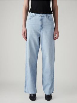 Levi's - Blue Solid/Plain High Waist Jeans