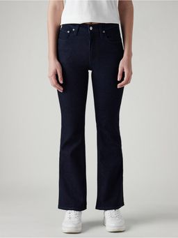 Levi's - Blue Solid/Plain High Waist Jeans