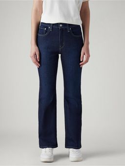 Levi's - Blue Solid/Plain High Waist Jeans