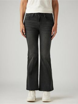 Levi's - Charcoal Solid/Plain High Waist Jeans