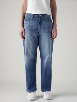 Levi's - Blue Solid/Plain High Waist Jeans