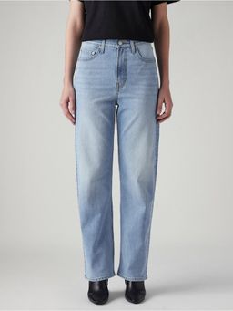 Levi's - Blue Solid/Plain High Waist Jeans