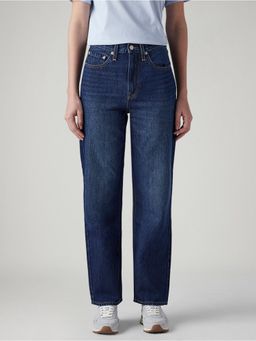 Levi's - Blue Solid/Plain High Waist Jeans