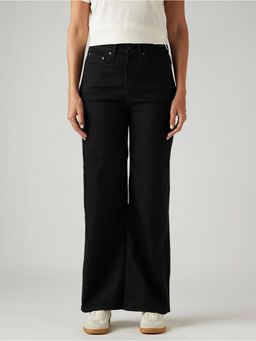 Levi's - Black Solid/Plain High Waist Jeans