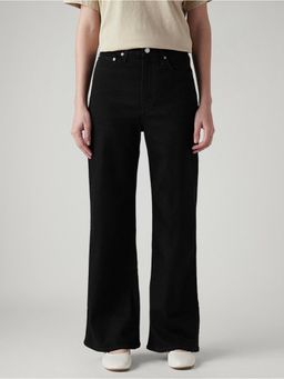 Levi's - Black Solid/Plain High Waist Jeans
