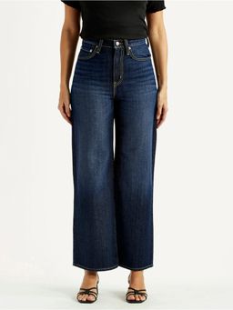 Levi's - Navy Blue Solid/Plain High Waist Jeans