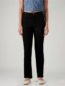 Levi's - Black Solid/Plain High Waist Jeans