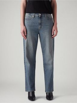 Levi's - Blue Solid/Plain Mid Waist Jeans