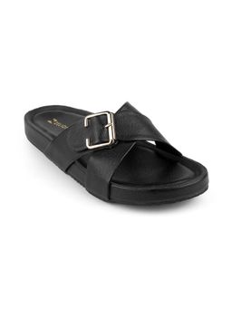 ZELION - Women Black Stylish Sandals - Comfortable and Trendy Footwear