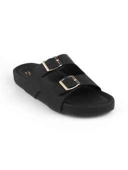 ZELION - Women Black Stylish Sandals - Comfortable and Trendy Footwear