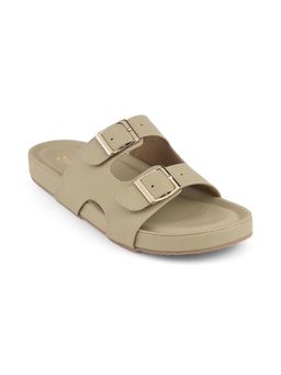 ZELION - Women Beige Stylish Sandals - Comfortable and Trendy Footwear