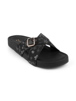 ZELION - Women Black Stylish Sandals - Comfortable and Trendy Footwear
