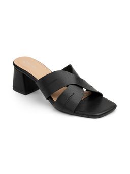 ZELION - Women Black Stylish Block Heels - Comfortable and Trendy Footwear