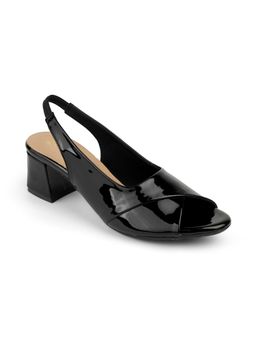 ZELION - Women Black Stylish Block Heels - Comfortable and Trendy Footwear