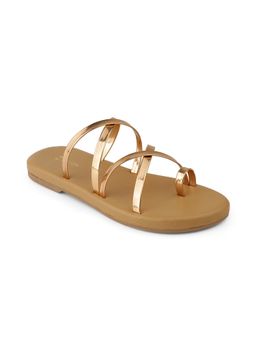 ZELION - Women Rose Gold Stylish Flats - Comfortable and Trendy Footwear
