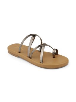 ZELION - Women Silver Stylish Flats - Comfortable and Trendy Footwear